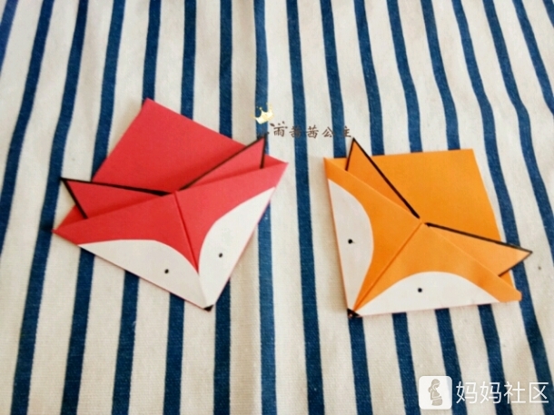 【手工diy】一分钟做一个小狐狸书签