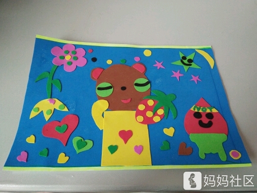 本节活动主要为制作海绵纸贴画