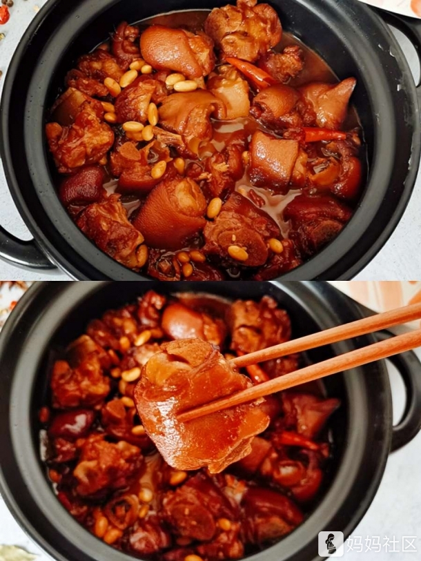 满满胶原蛋白,肥而不腻的黄豆炖猪蹄